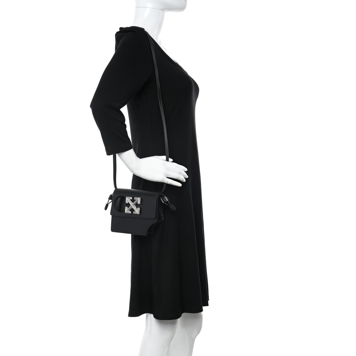 Calfskin Jitney 0.7 Meteor Bag Black