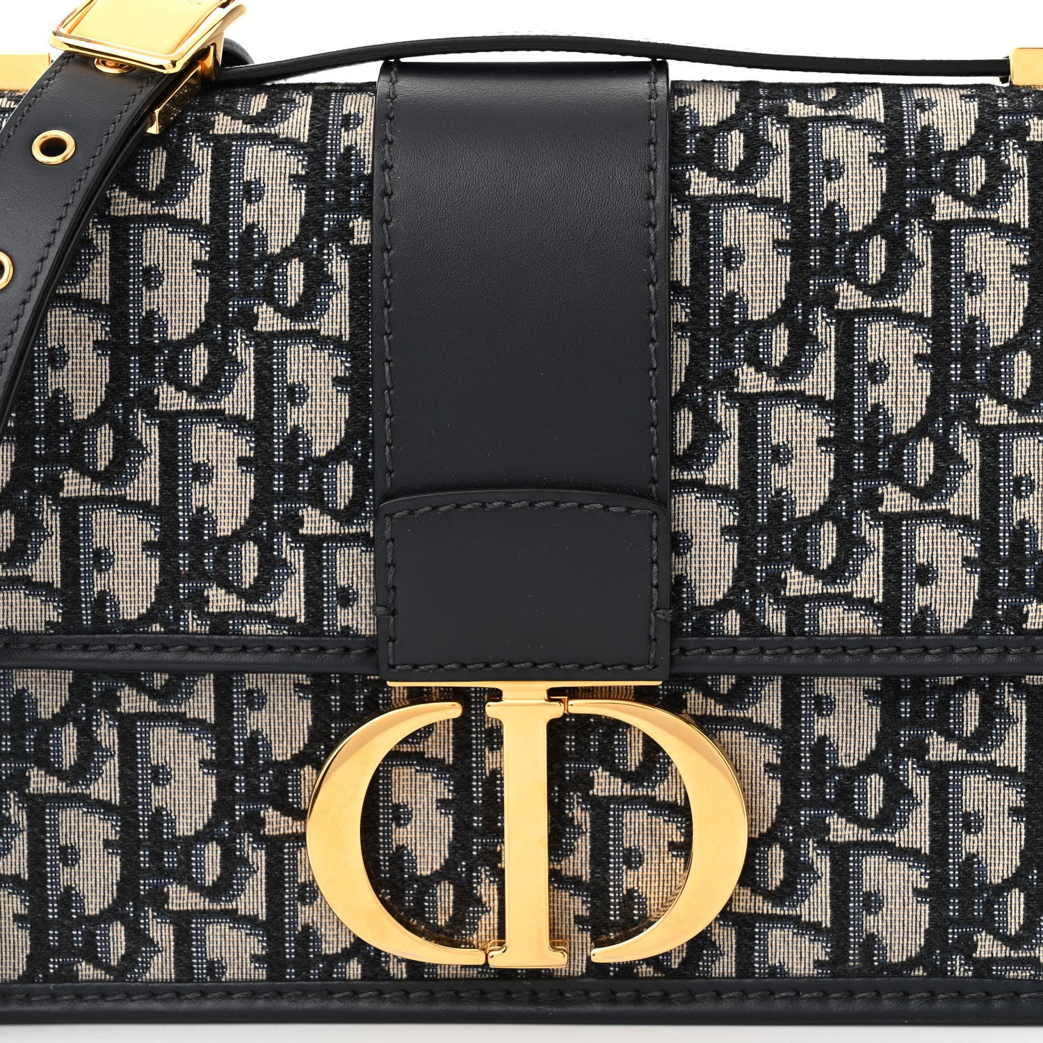 Christian Dior Oblique 30 Montaigne Flap Bag Blue 7 of 10