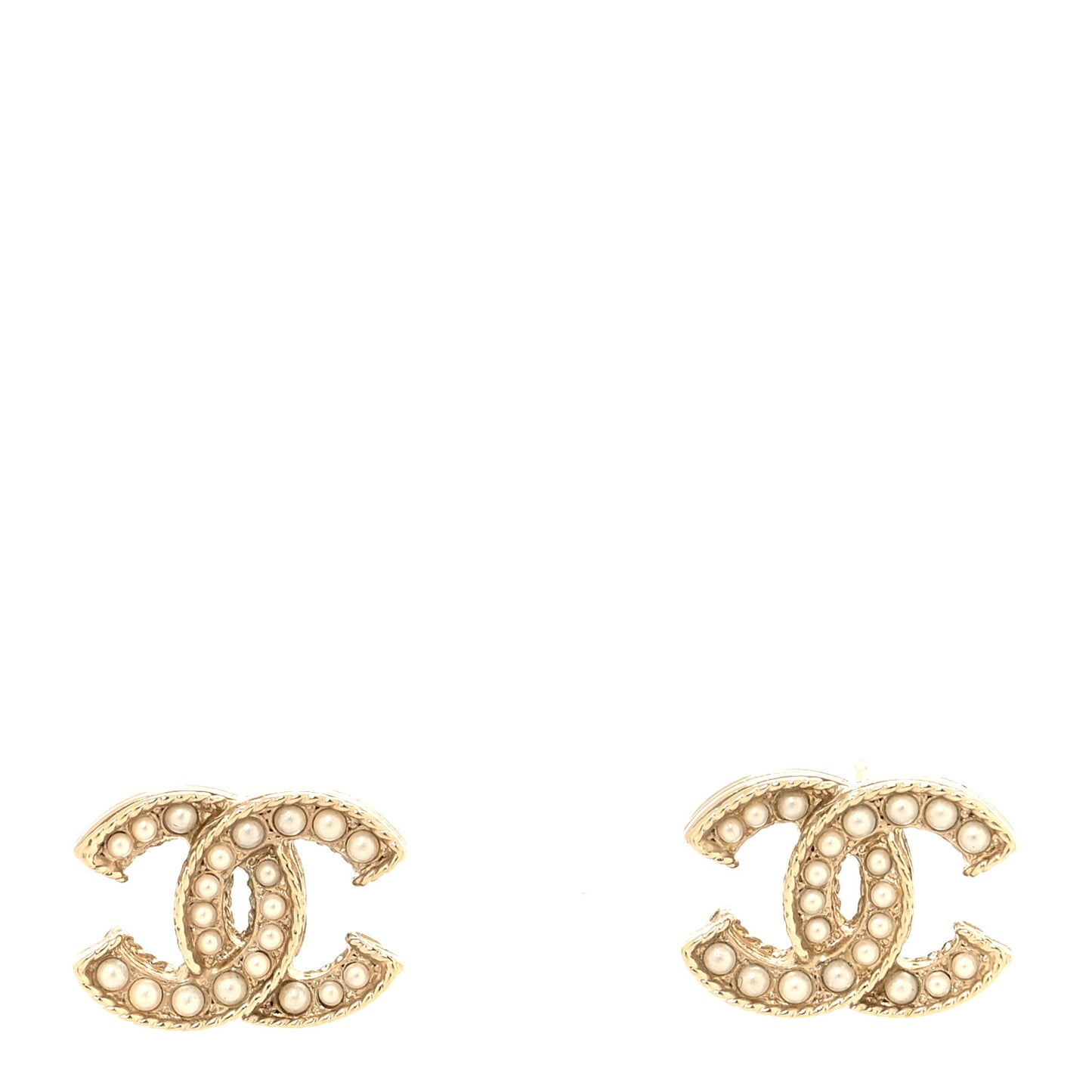 Pearl CC Earrings Gold
