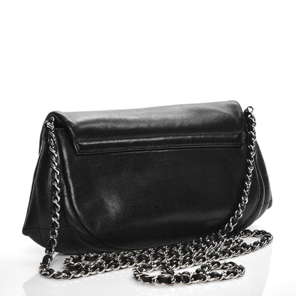 Chanel Lambskin Half Moon Wallet On Chain WOC Black 3 of 10