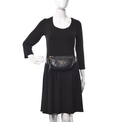 Prada Vitello Daino Small Belt Bag Black 2 of 13