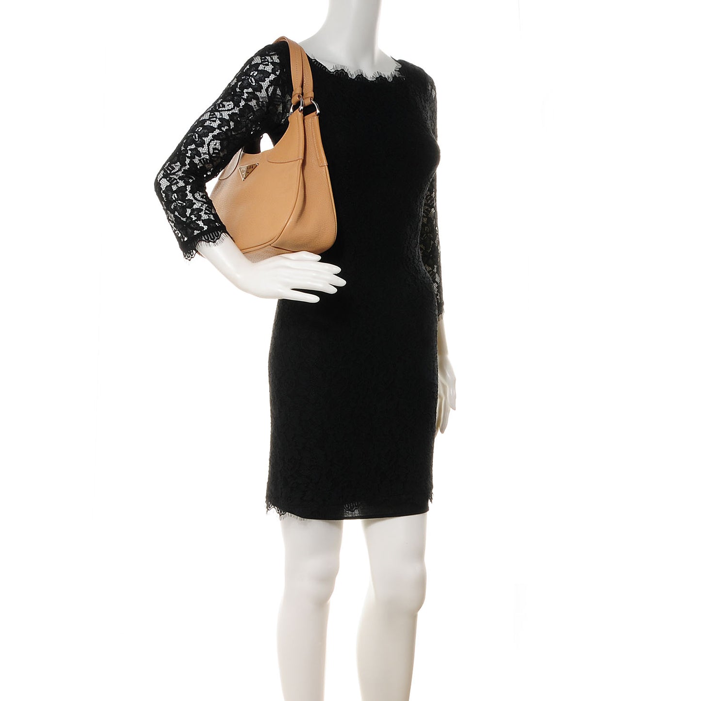 Vitello Daino Box Shoulder Bag Naturale