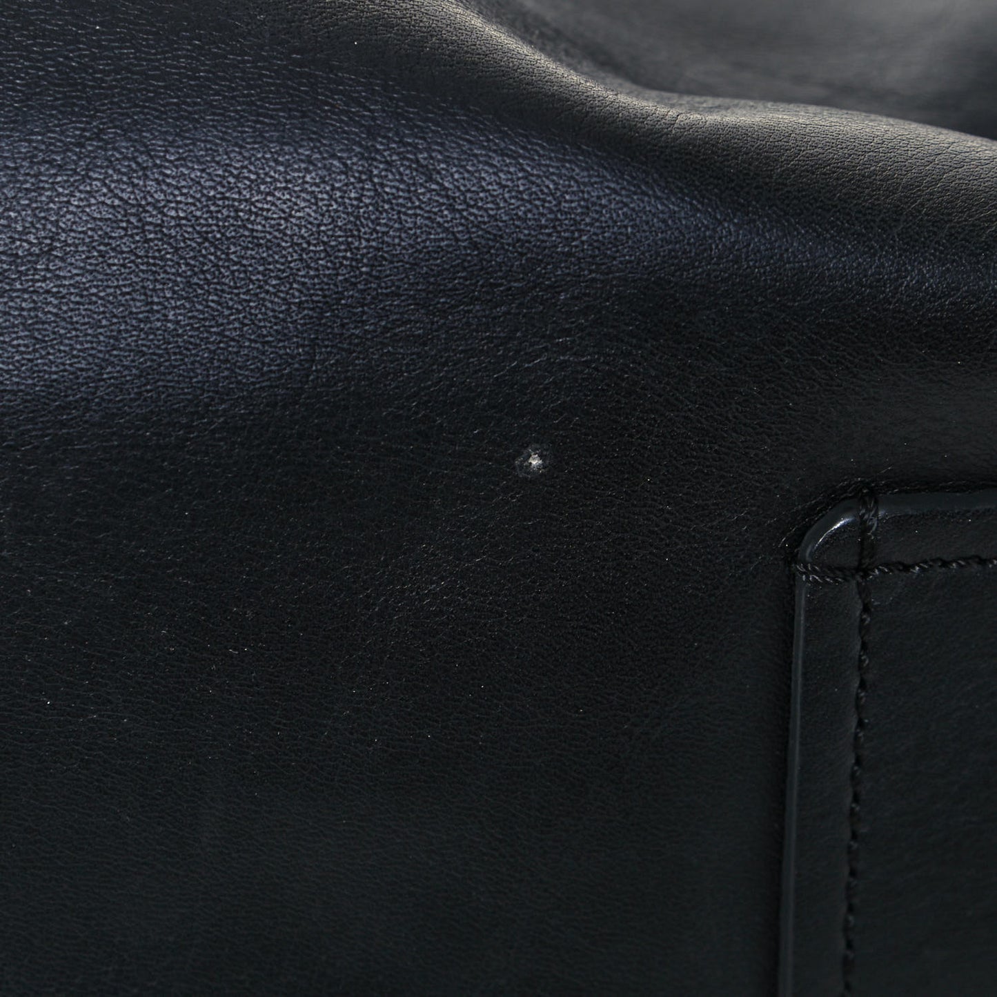 Calfskin Padam Bowling Bag Black