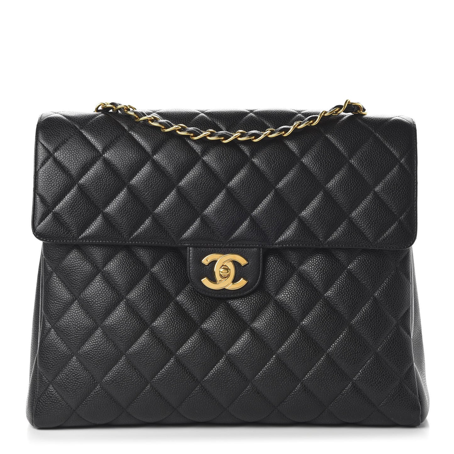 Caviar Jumbo Single Flap Black