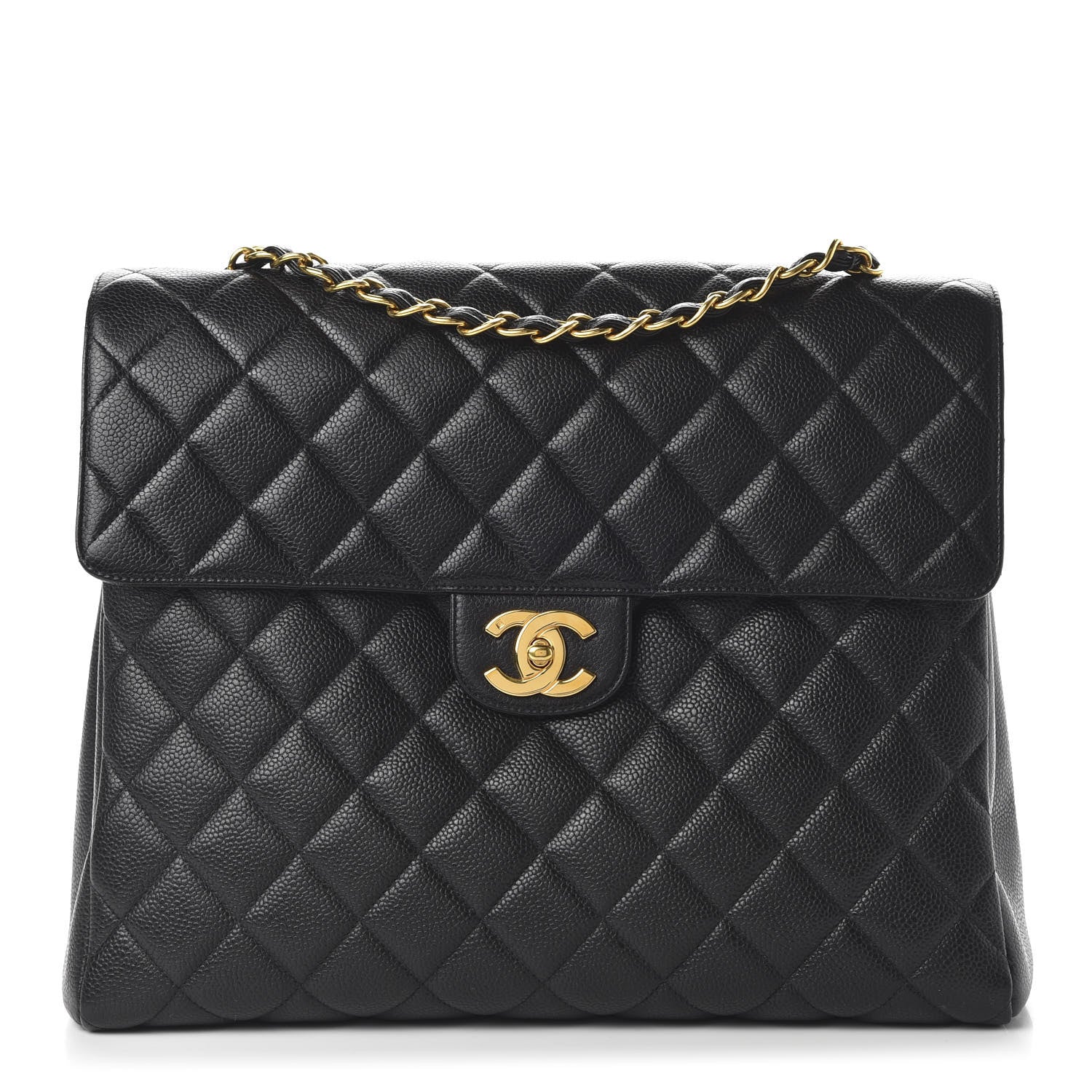 Chanel Caviar Jumbo Single Flap Black 1 of 11