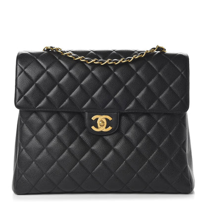 Chanel Caviar Jumbo Single Flap Black 1 of 11