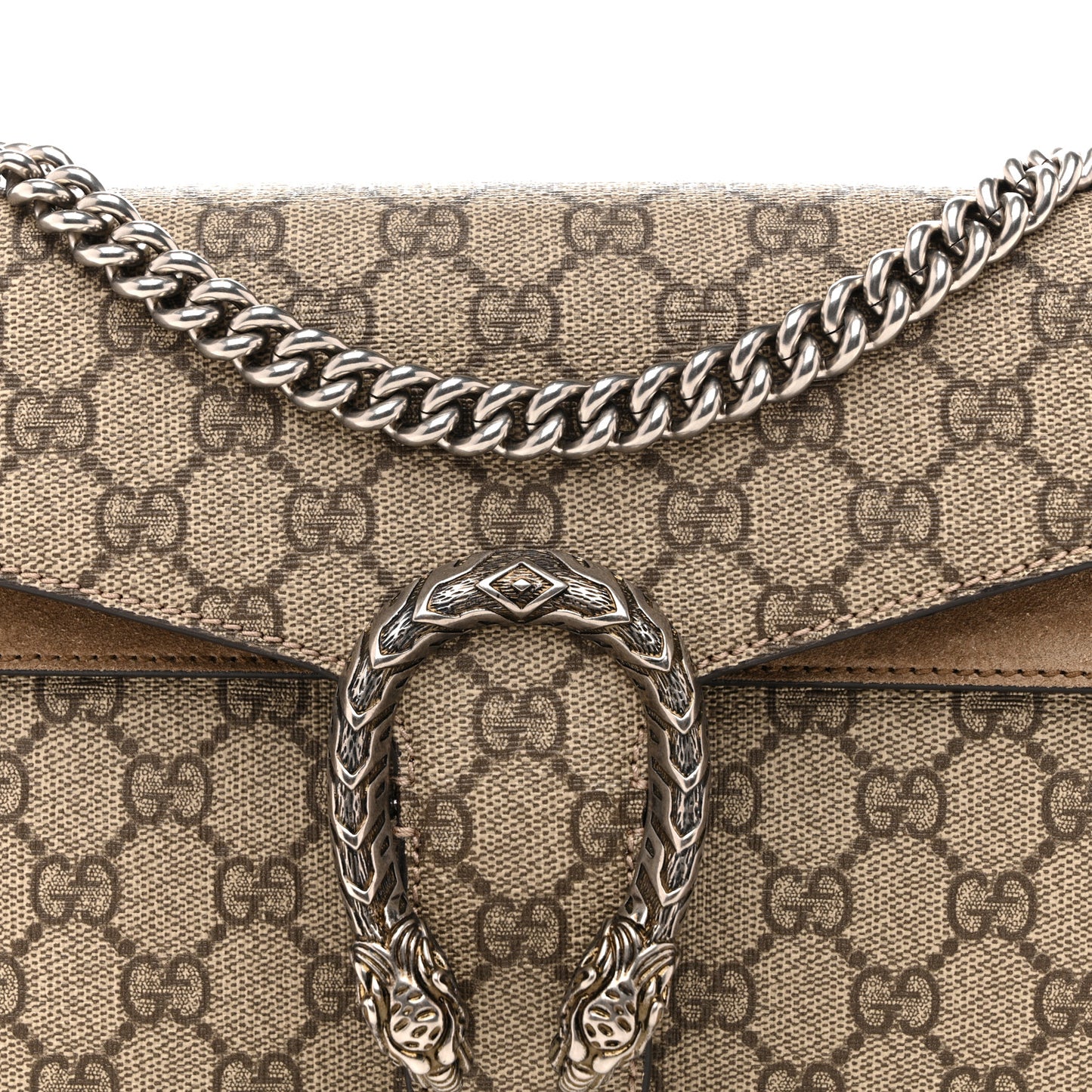GG Supreme Monogram Small Dionysus Shoulder Bag Taupe
