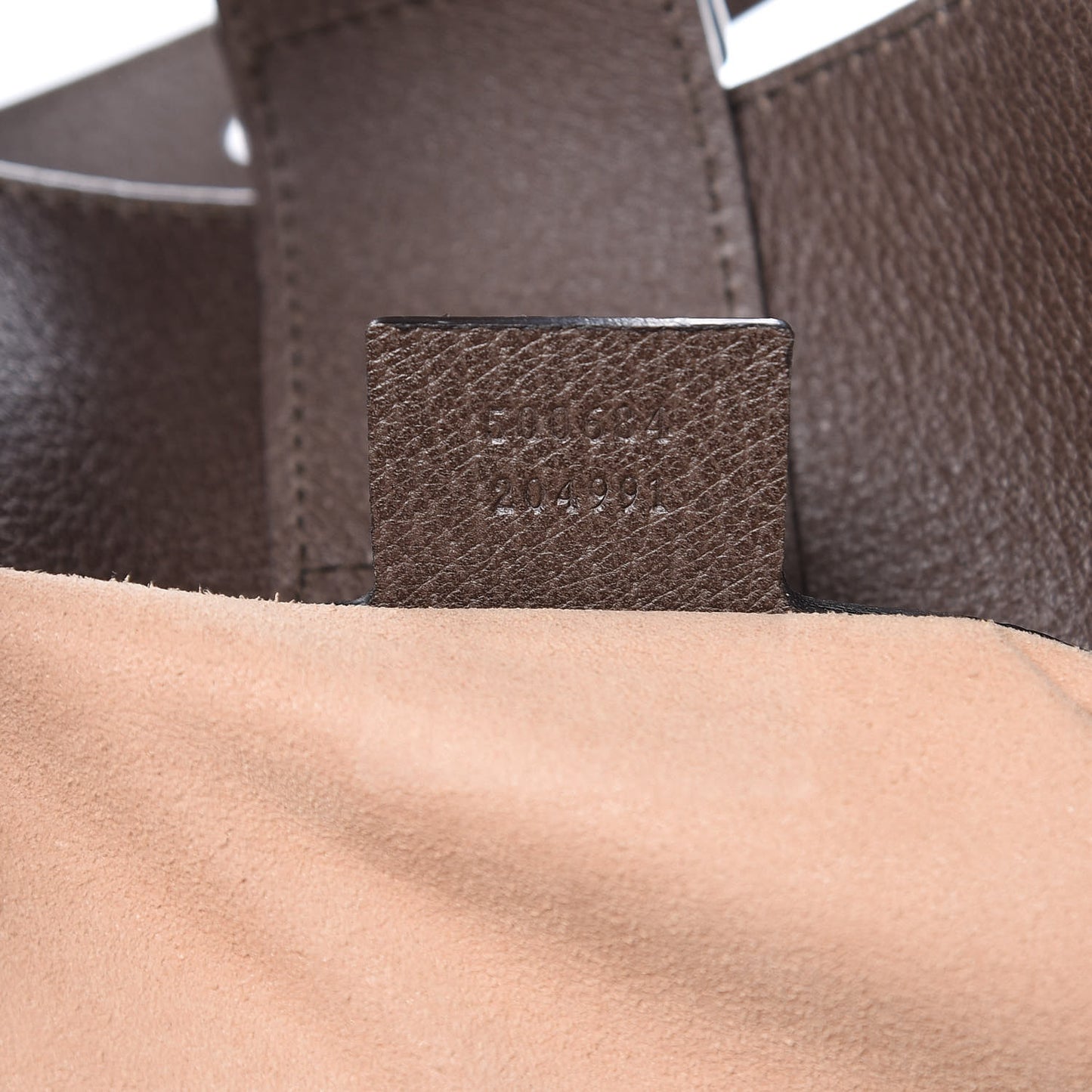 Calfskin Web Large Top Handle Bag Brown
