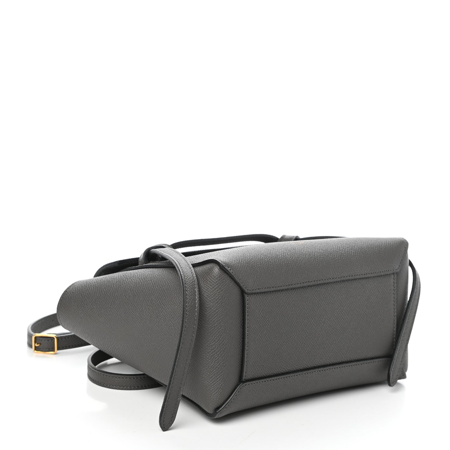 Grained Calfskin Nano Belt Bag Grey