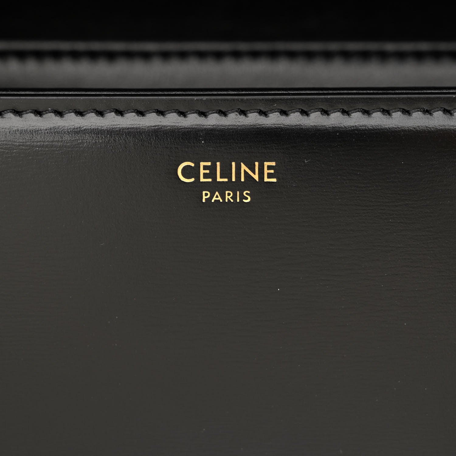 Celine Shiny Calfskin Teen Triomphe Black 6 of 12