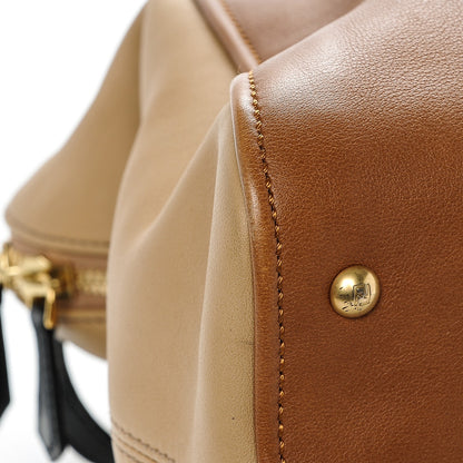 Fendi Calfskin Large Chameleon Tote Cognac Camel Black 5 of 7