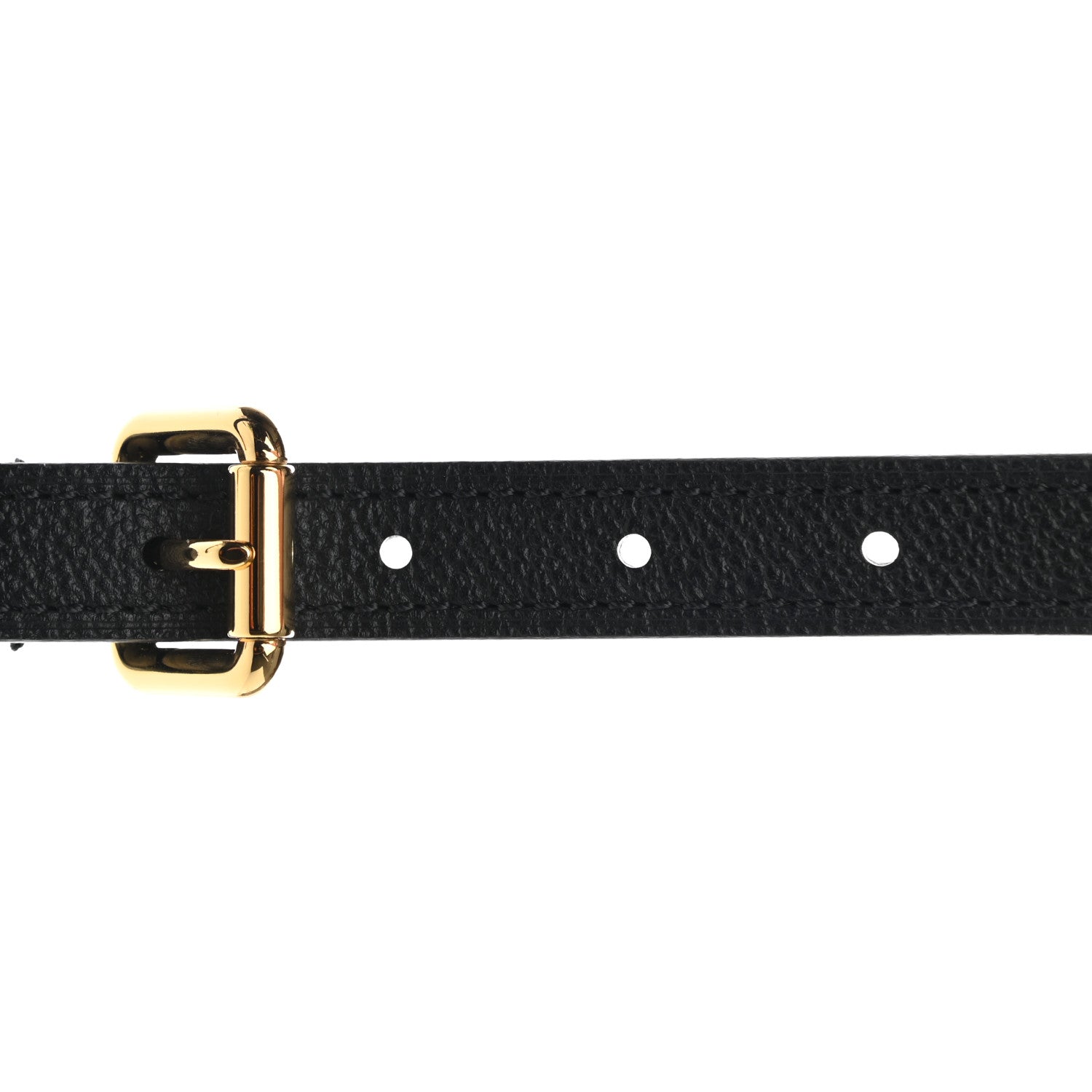 Louis Vuitton Calfskin 16mm Adjustable Shoulder Strap Black 4 of 4
