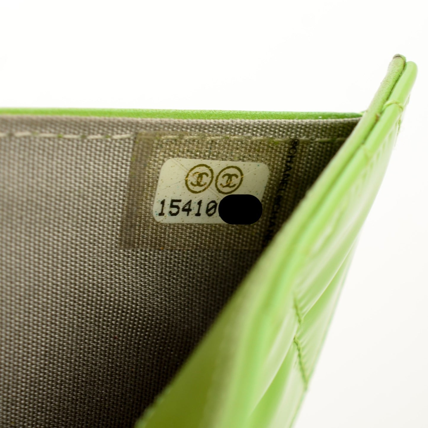 Patent Quilted Brilliant Compact Wallet Light Green