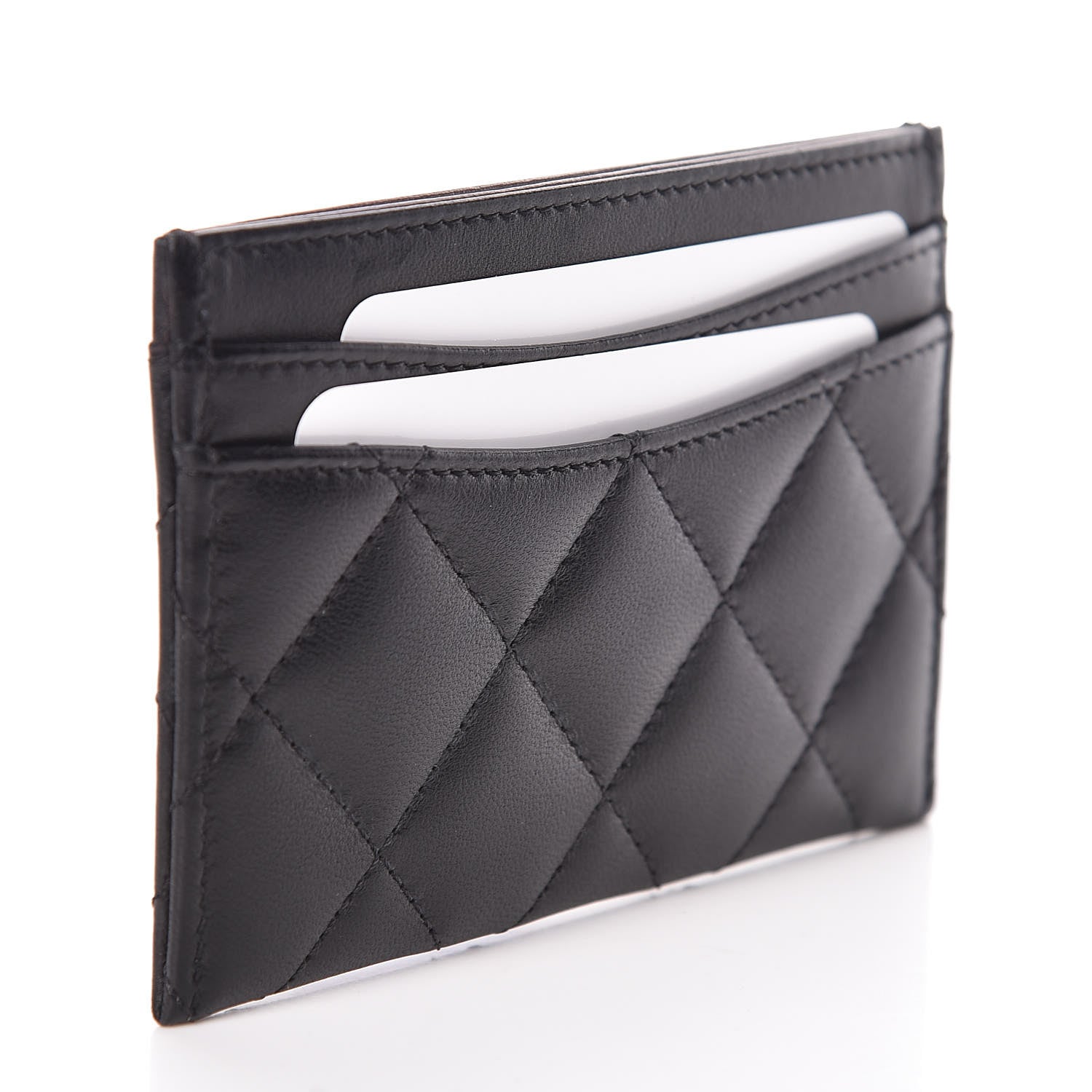 Chanel Lambskin Quilted Card Holder Black 3 of 9