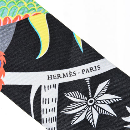Hermes Silk Mythiques Phoenix Coloriages Twilly Blanc Noir Multicolor 5 of 5