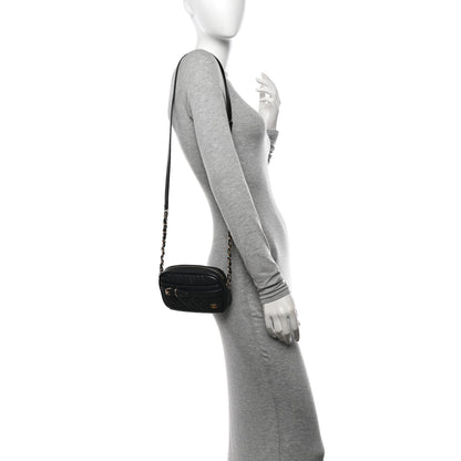 Chanel Lambskin Quilted Small Buckle Camera Case Bag Black 2 of 10