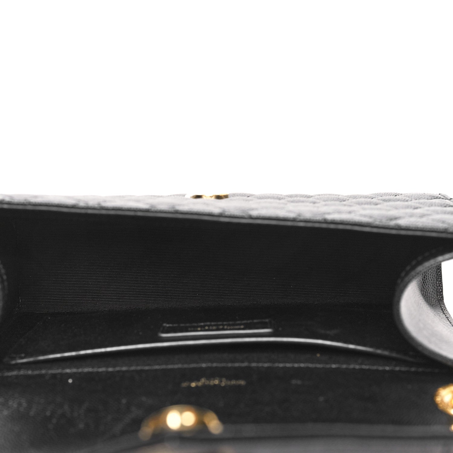 Saint Laurent Grain De Poudre Textured Mixed Matelasse Triquilt Medium Monogram Satchel Black 5 of 8