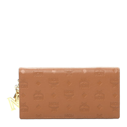 MCM Calfskin Ottomar Large Klara Two Fold Wallet Cognac 1 of 8