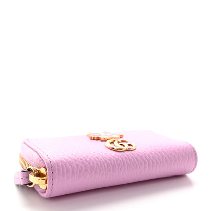 Gucci Dollar Calfskin Bosco Zip Around Key Case Malva 4 of 13