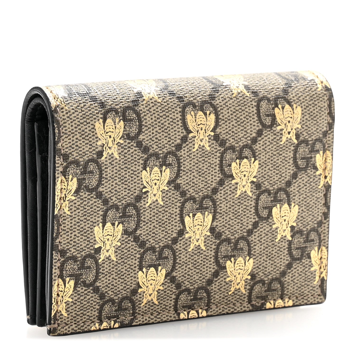 Gucci GG Supreme Monogram Bee Print Card Case 3 of 11