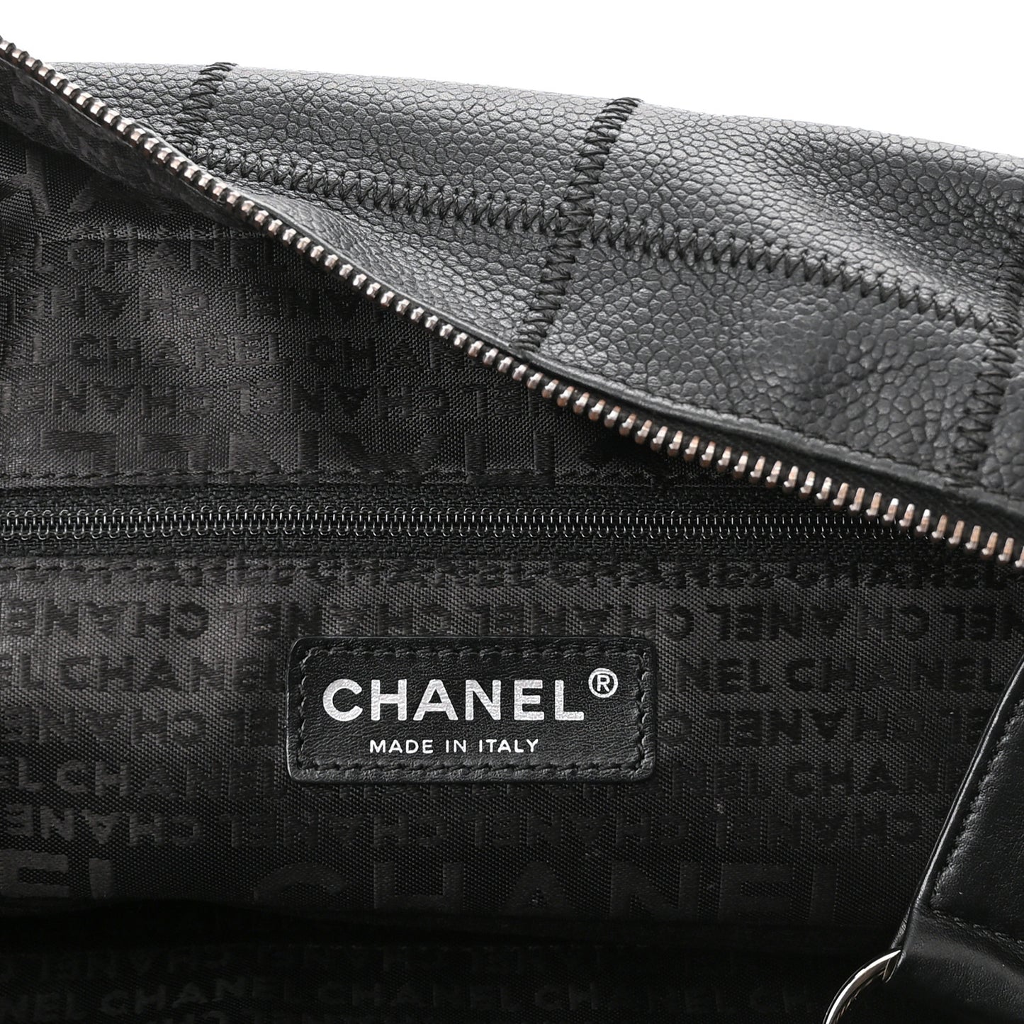 Caviar Square Stitched Bowler Black