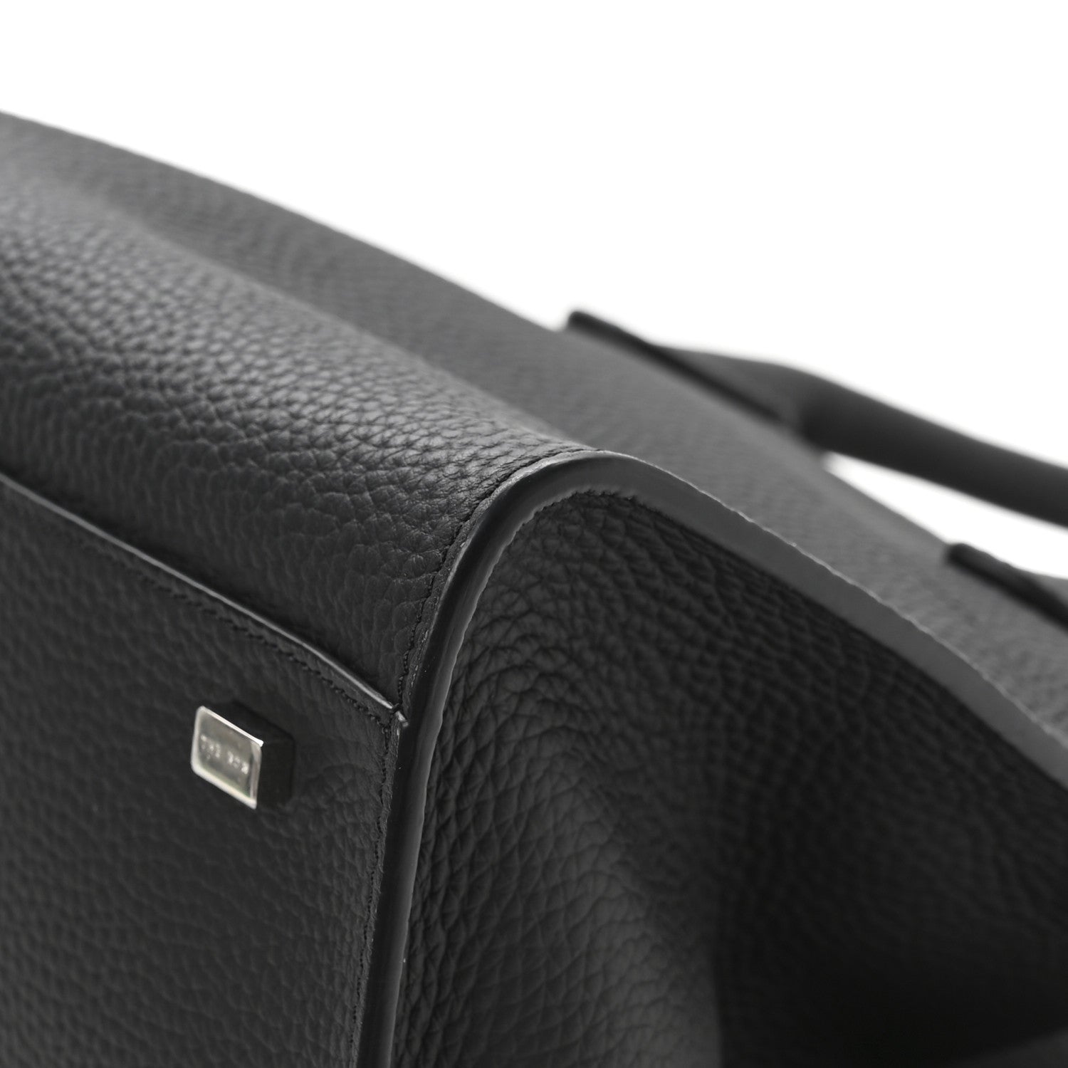The Row Grained Calfskin Soft Margaux 10 Bag Black 9 of 11