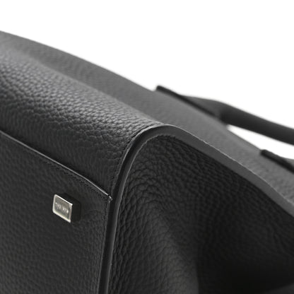 The Row Grained Calfskin Soft Margaux 10 Bag Black 9 of 11