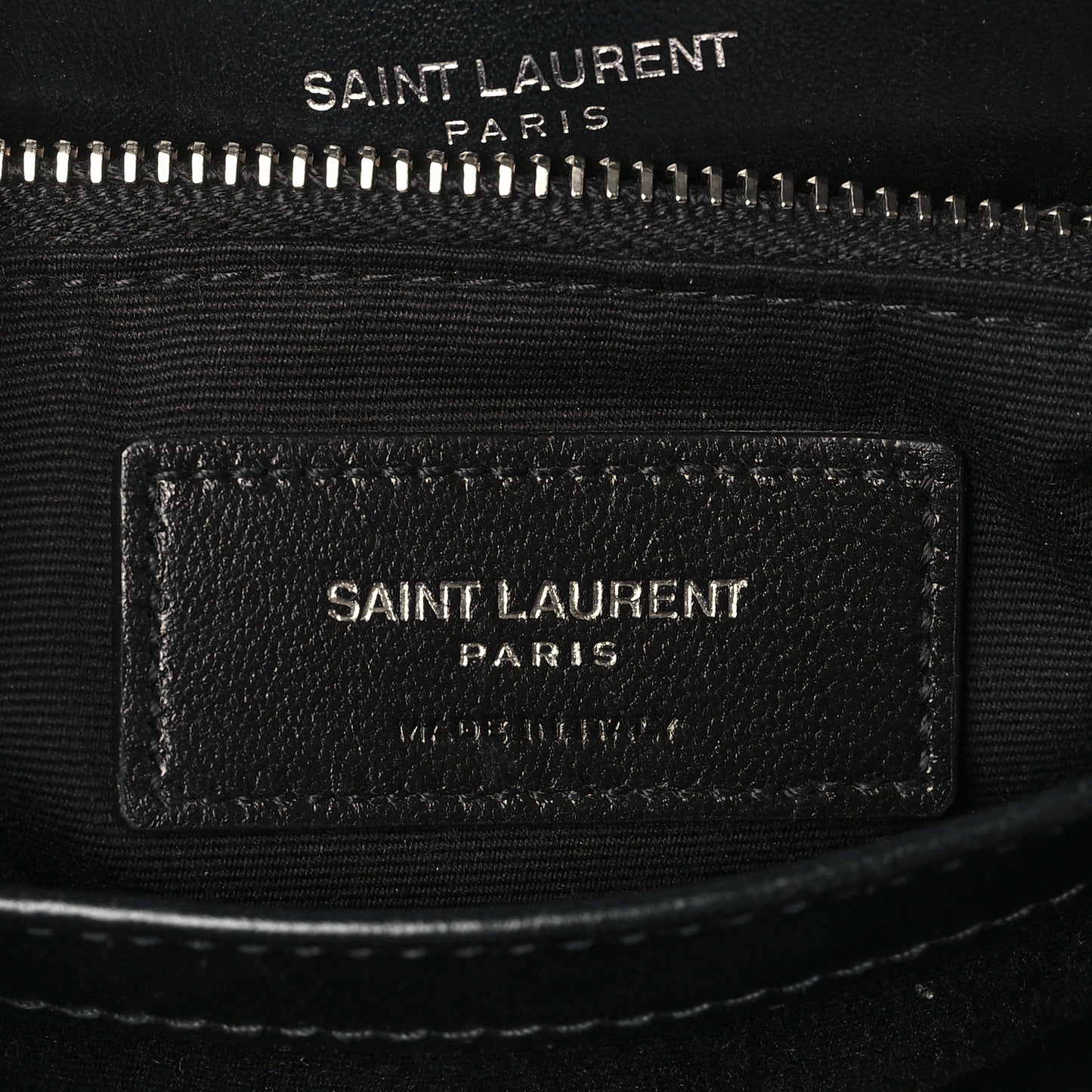 Calfskin Y Quilted Monogram Toy Loulou Crossbody Bag Black