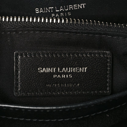 Saint Laurent Calfskin Y Quilted Monogram Toy Loulou Crossbody Bag Black 6 of 9