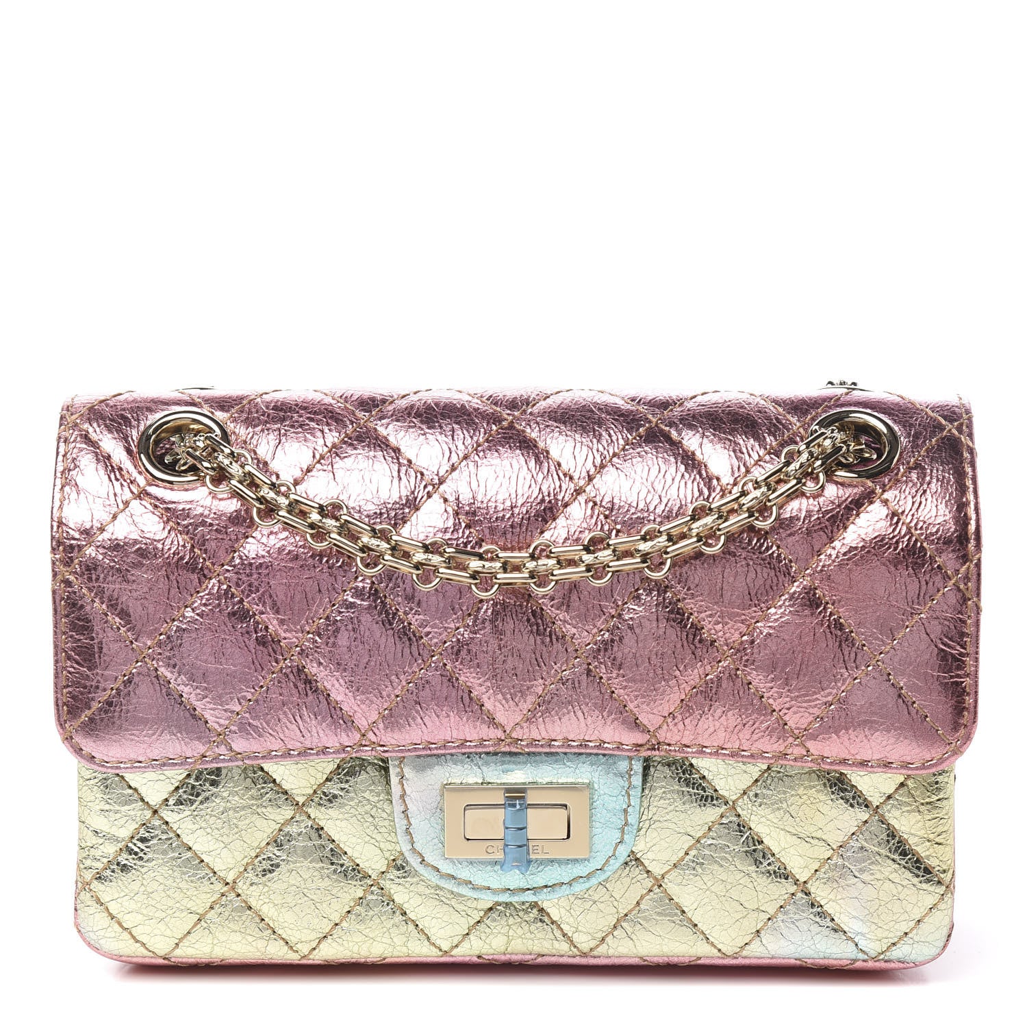 Chanel Metallic Goatskin Quilted Mini 2.55 Reissue Flap Multicolor 1 of 10