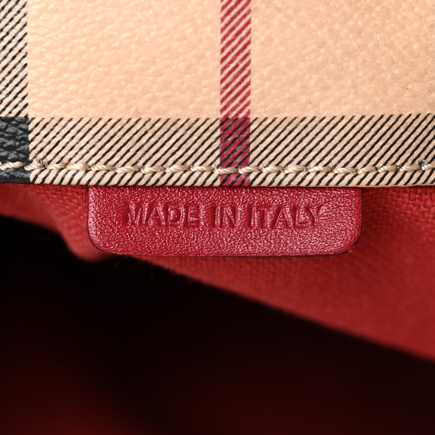 Burberry Haymarket Check Small Canterbury Tote Red 6 of 10