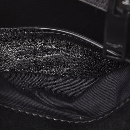Saint Laurent Sheepskin Matelasse Chevron Monogram Medium College Bag Black 8 of 8