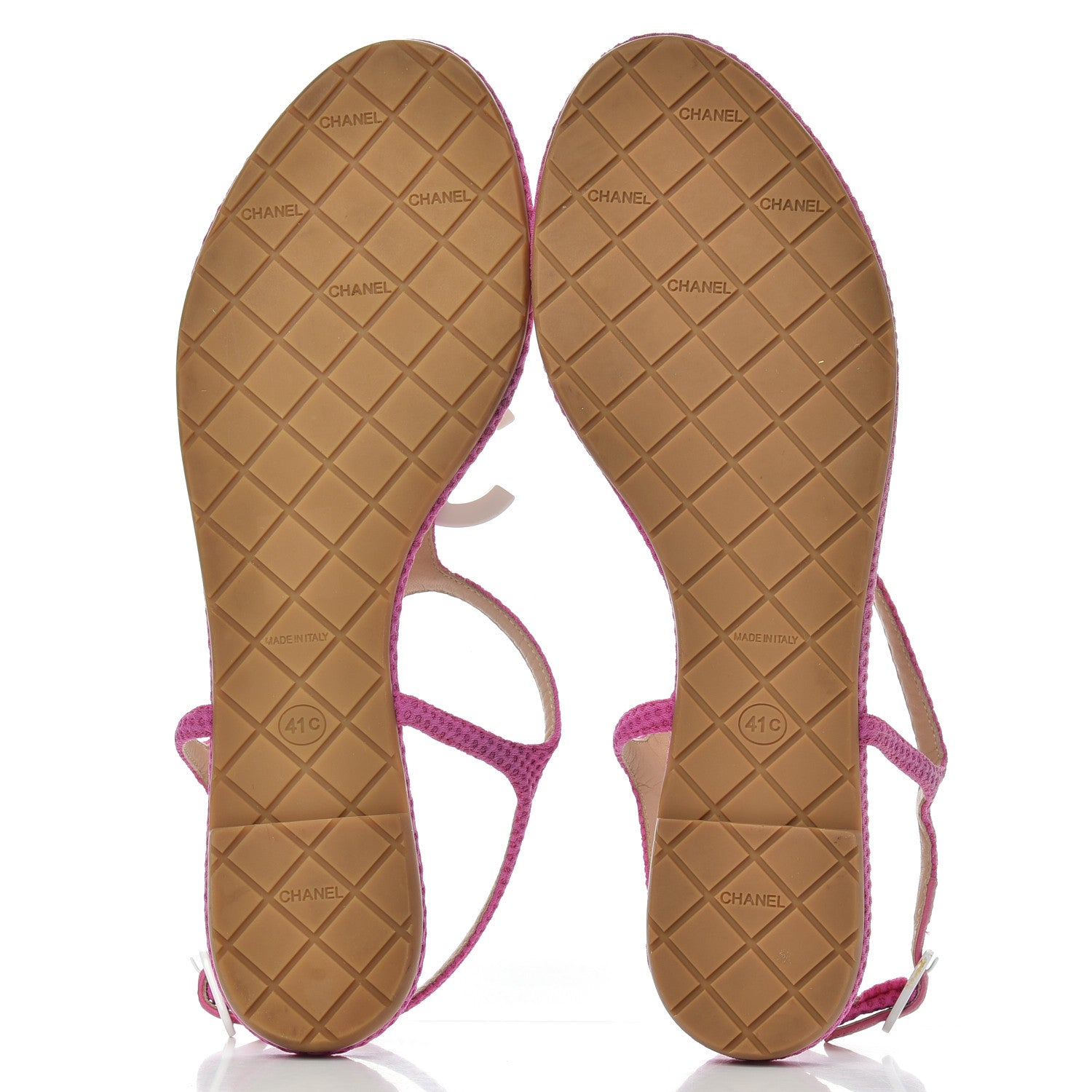 Chanel Mesh CC Thong Sandals 41 Fuchsia 5 of 13