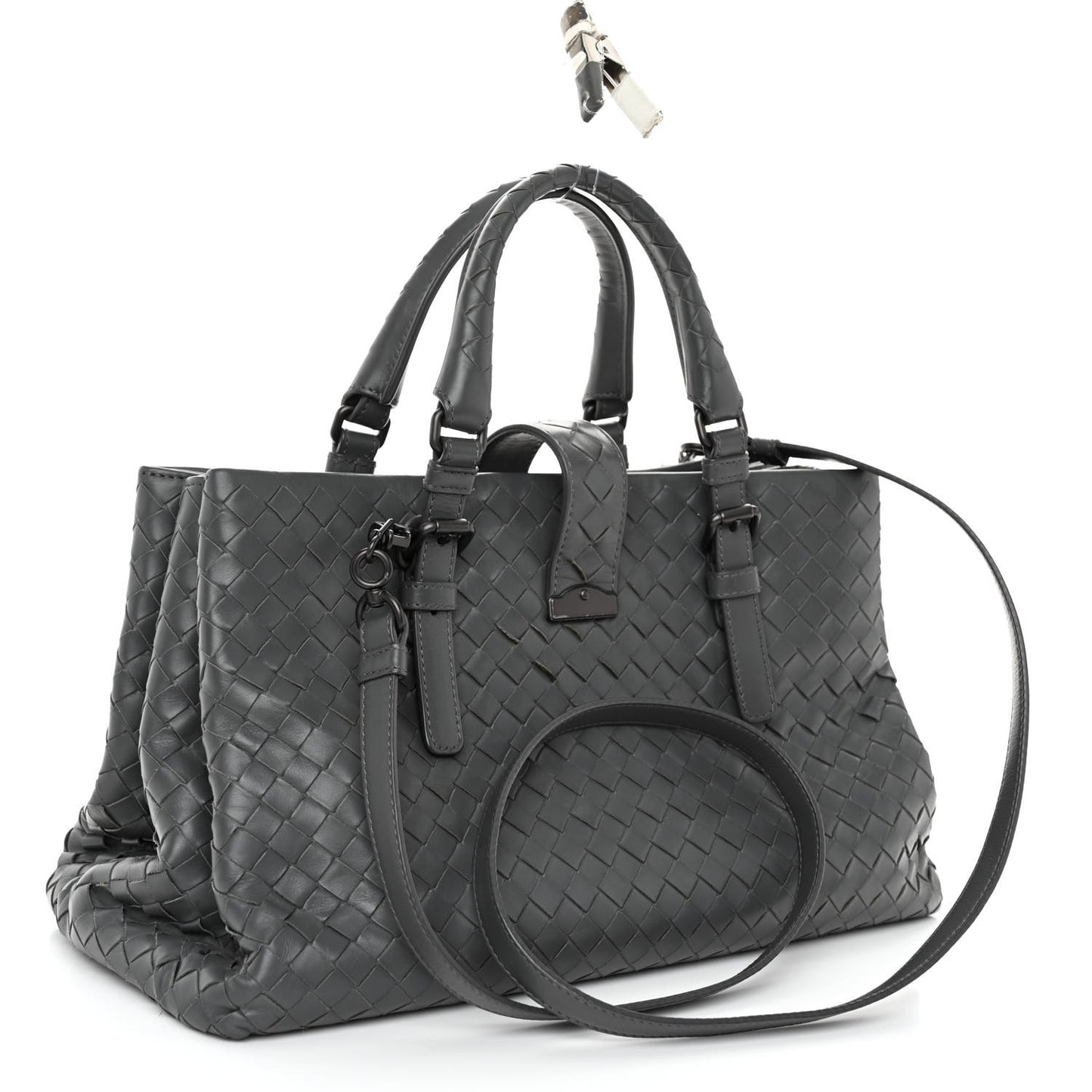 BOTTEGA VENETA Light Calf Intrecciato Small Roma Light Grey