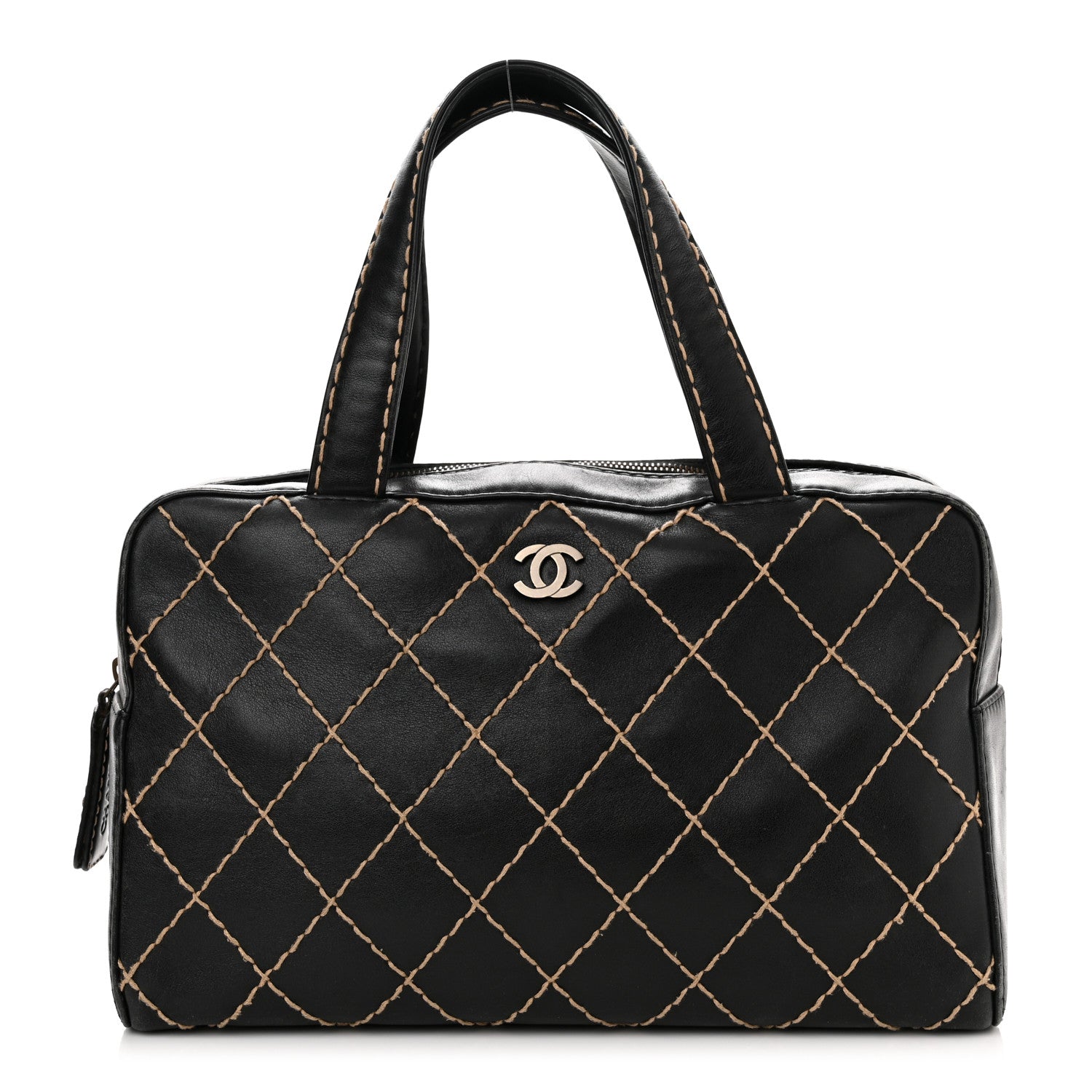 Chanel Calfskin Contrast Stitch Surpique Bowler Black 1 of 13
