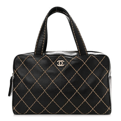 Chanel Calfskin Contrast Stitch Surpique Bowler Black 1 of 13