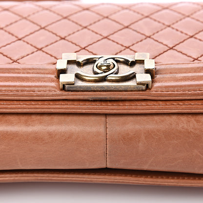 Chanel Calfskin Quilted Medium Boy Flap Light Brown 19 of 19