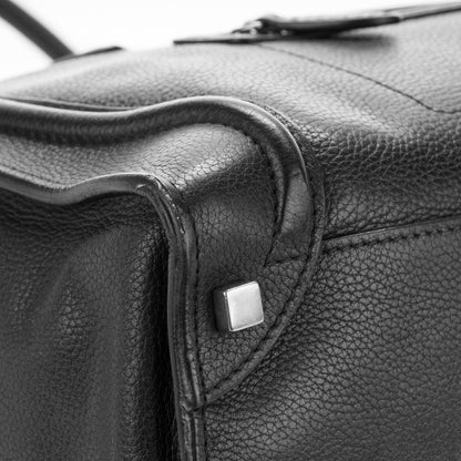 Celine Drummed Calfskin Shoulder Luggage Black 8 of 14