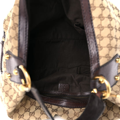 Gucci Monogram Large Jockey Hobo Dark Brown 5 of 24