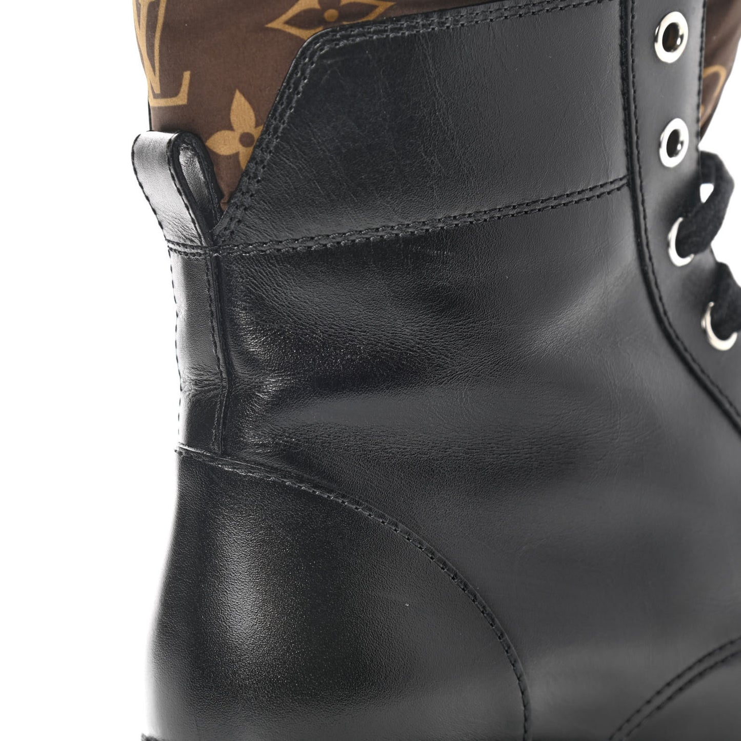 Calfskin Monogram Nylon LV Beaubourg Ankle Boots 39 Black