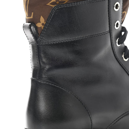 Louis Vuitton Calfskin Monogram Nylon LV Beaubourg Ankle Boots 39 Black 11 of 18