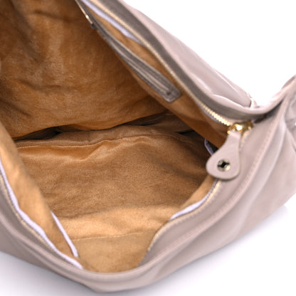 Jimmy Choo Nappa Snakeskin Trim Sky Hobo Beige 5 of 13