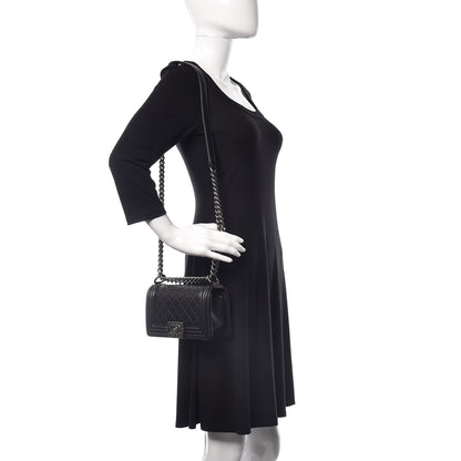 Chanel Lambskin Quilted Small Boy Flap Black 2 of 9