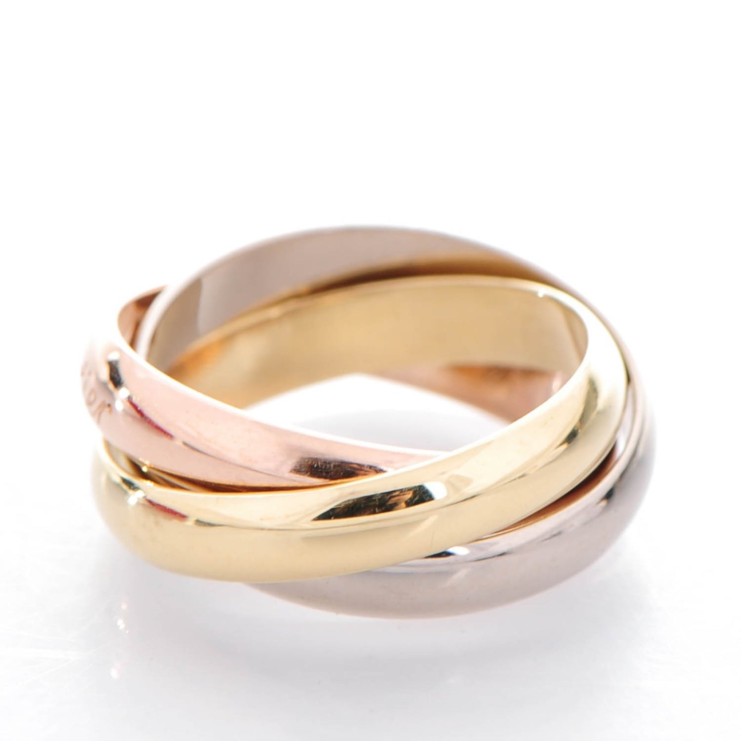 18K Pink Yellow White Gold Classic Trinity Ring 50 5.25