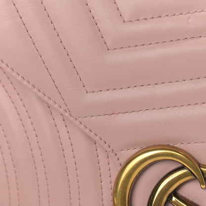 Gucci Calfskin Matelasse Small GG Marmont Shoulder Bag Perfect Pink 17 of 17