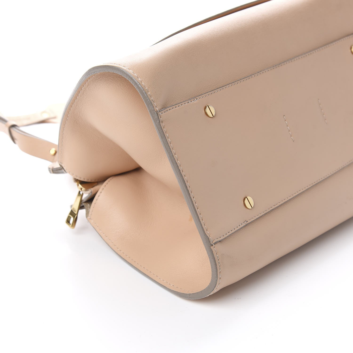 Chloe Calfskin Ayers Top Handle Shoulder Bag Beige 20 of 21