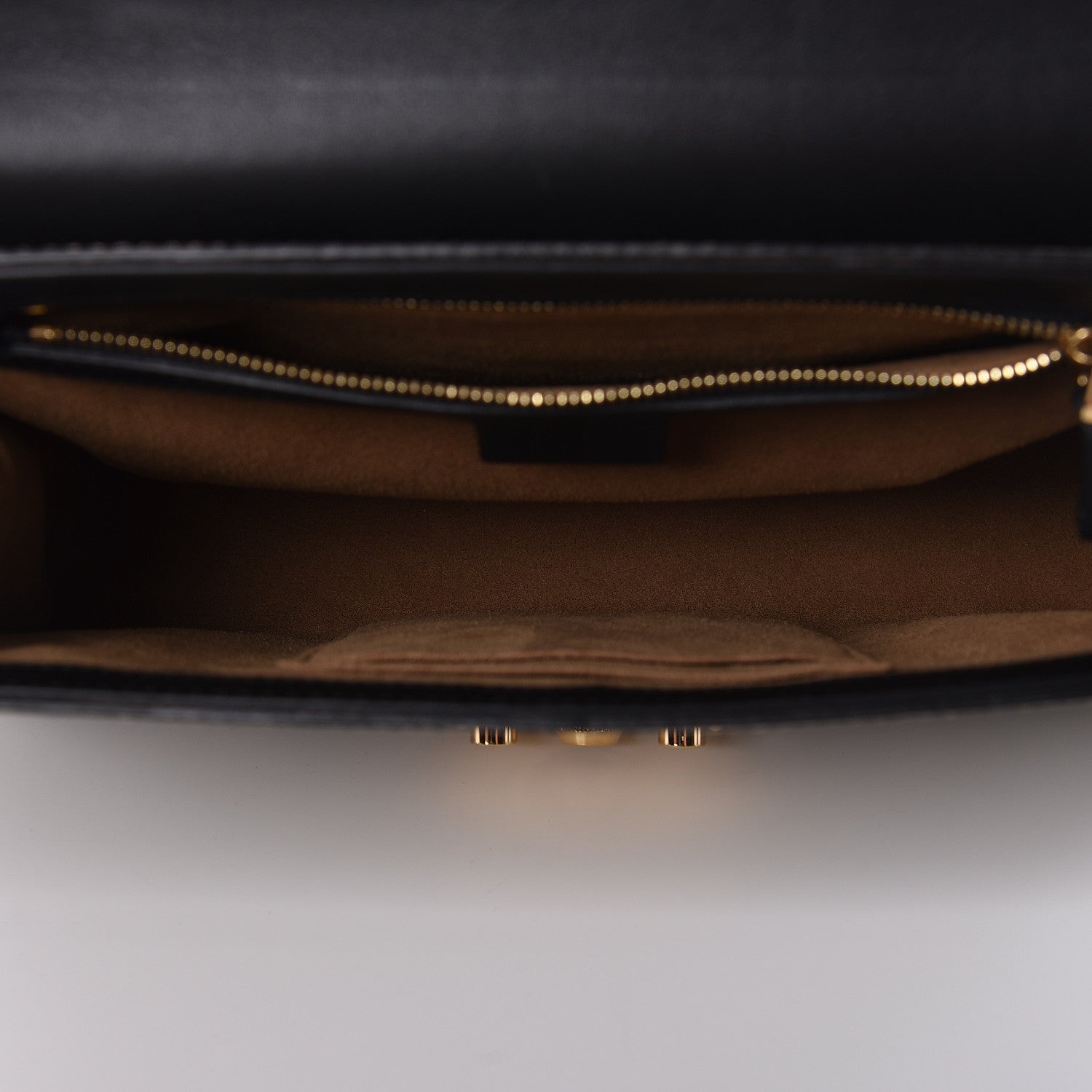 Gucci GG Supreme Monogram Calfskin Medium Padlock Shoulder Bag Beige Black Cuir 5 of 14