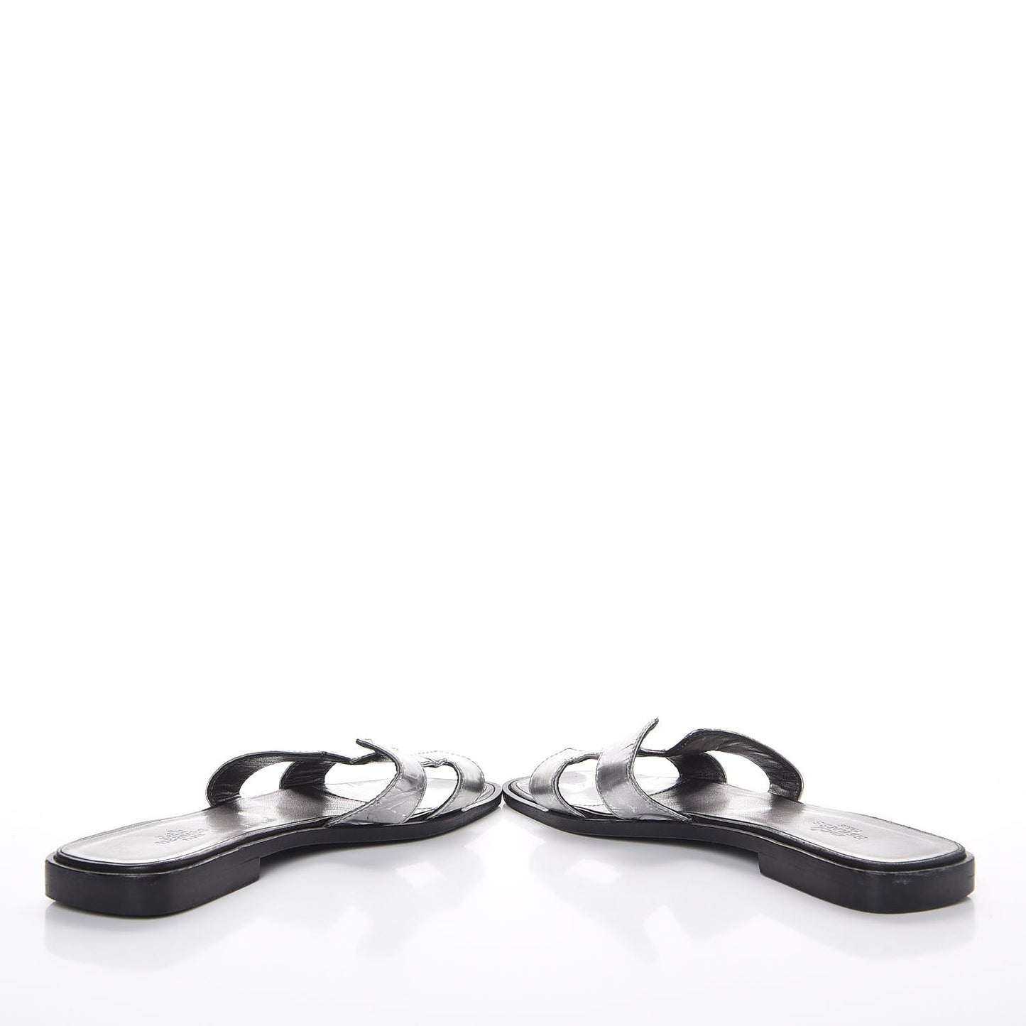 Metallic Nappa Calfskin Oran Sandals 35 Argent