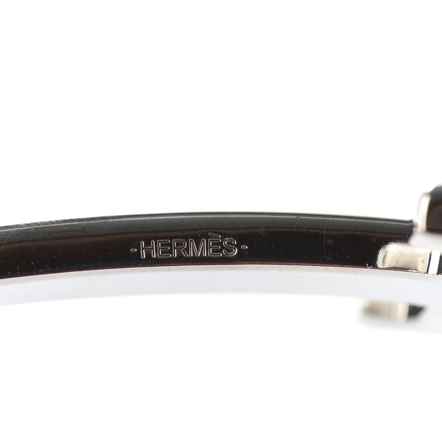 Hermes Palladium Martelee 32mm H Belt Buckle Silver 4 of 4