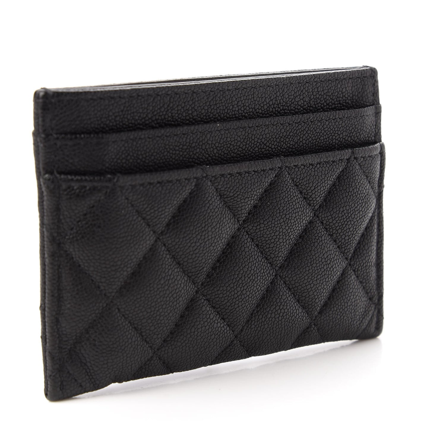 Caviar Quilted Boy Card Holder Black
